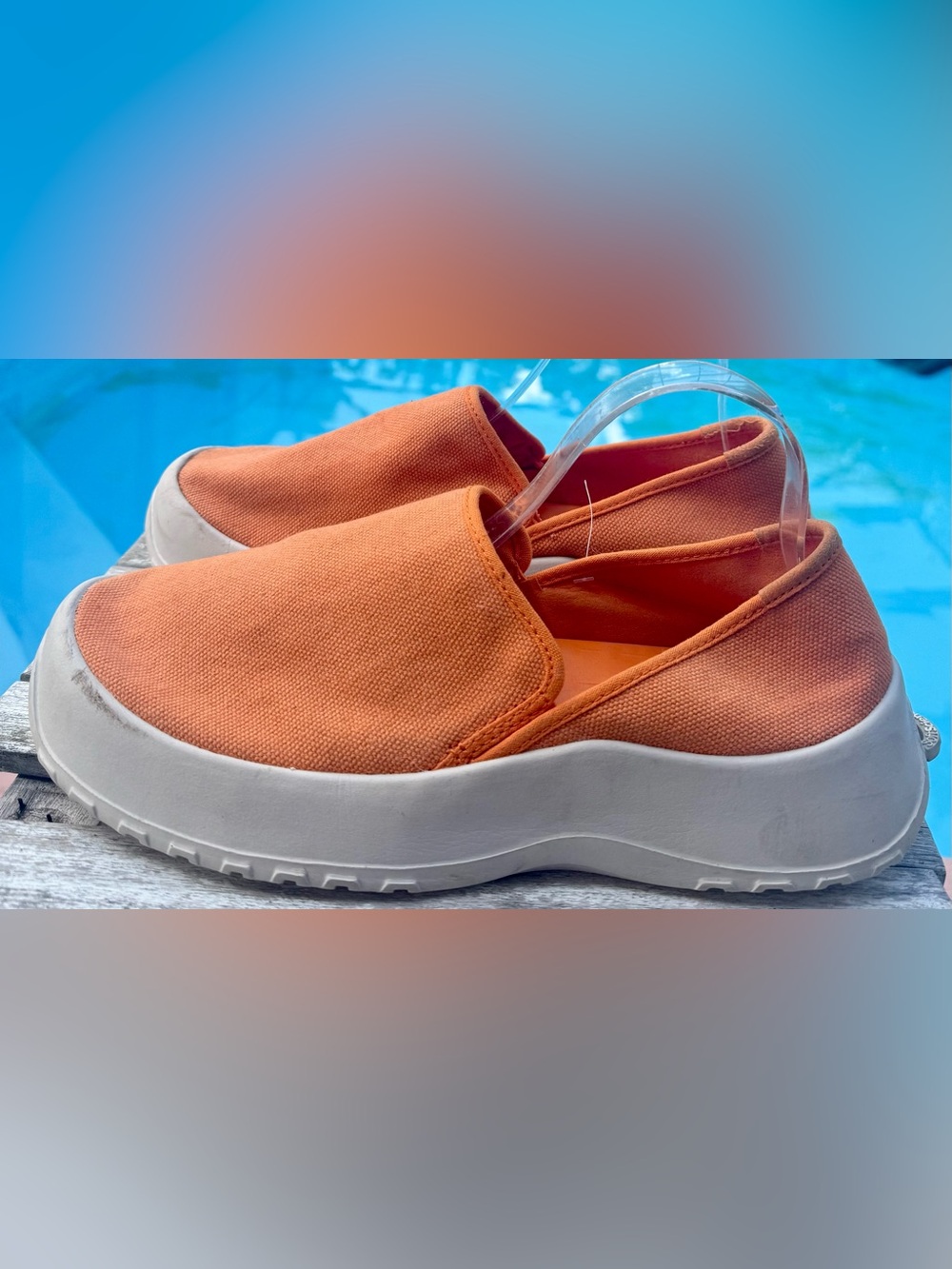 Soft Science Drift Canvas Slip-on Lightweight Boat Shoes Orange Mens 10